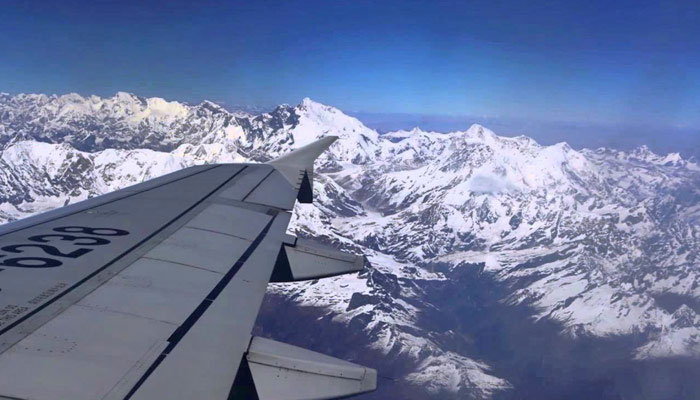 從飛機上看喜馬拉雅山脈