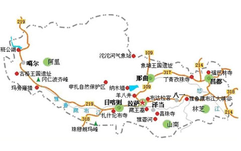 西藏自治區行政區劃圖 西藏自治區行政區劃圖